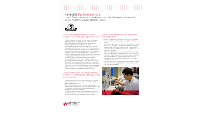 Keysight Kalibrierservice